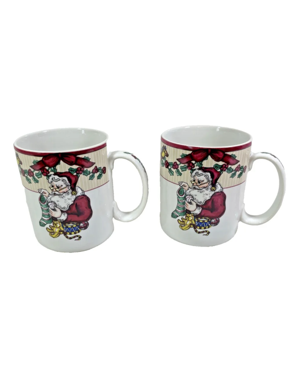 Vintage Fitz and Floyd Santa's List Coffee Tea 4